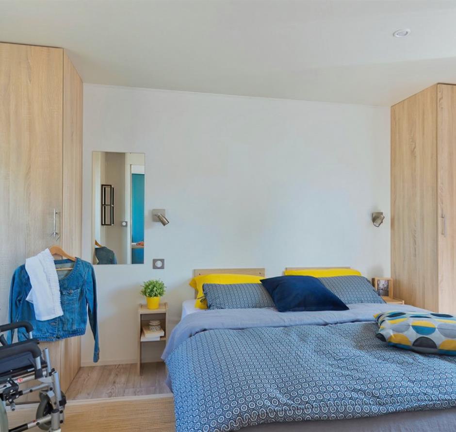 Mobile home room for 4/6 people with 2 bedrooms and air conditioning accessible to people with reduced mobility 