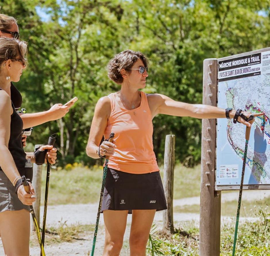 Nordic walking route Saint-Jean-de-Monts in Vendée near the 3-star Les Sirènes campsite 