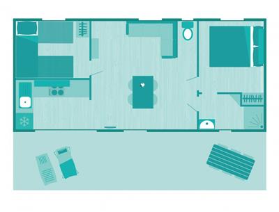Plan of the Cottage 5 pers 3 flowers