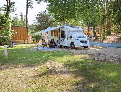 Bare pitches with electricity 2 flowers at Camping Les Sirènes