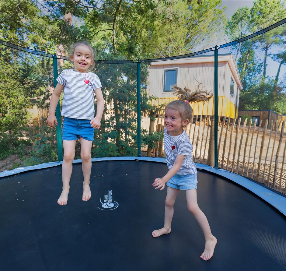 Trampoline at Les Sirènes Campsite 