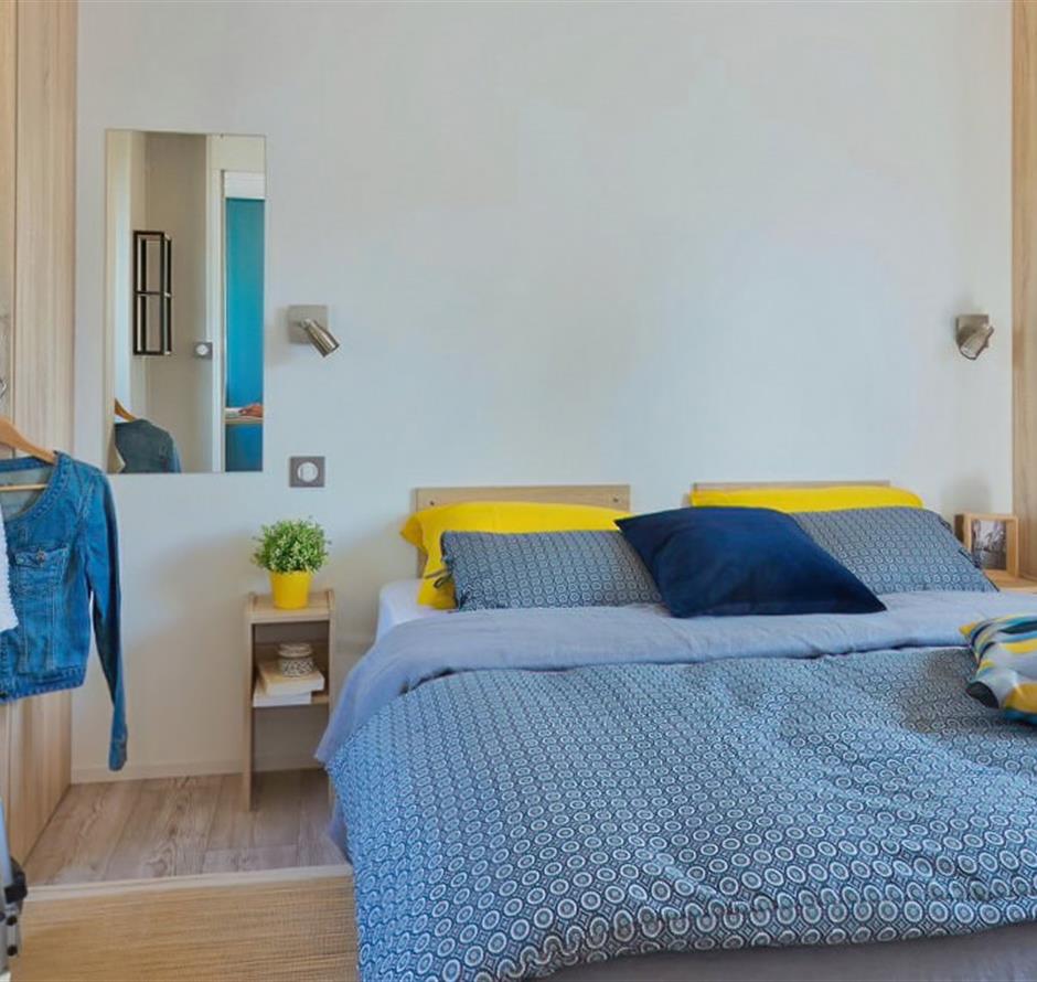 Mobile home room for 4/6 people with 2 bedrooms and air conditioning accessible to people with reduced mobility 