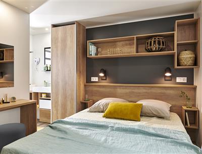 Bedroom of the 4 people premium cottage 