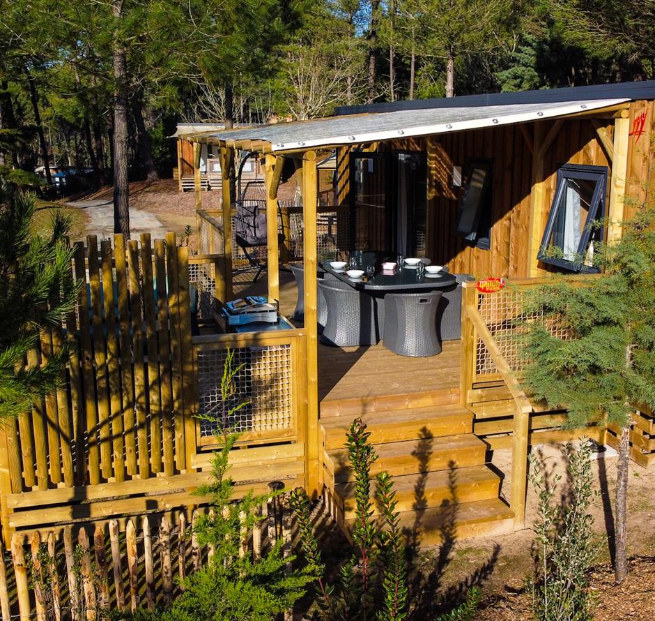 Outside view of the 6 person Premium cottage 