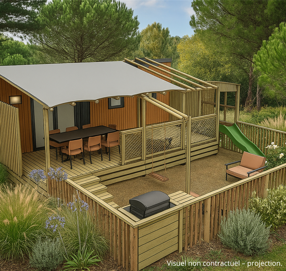 Outside of the Cottage Family 4 person Premium  