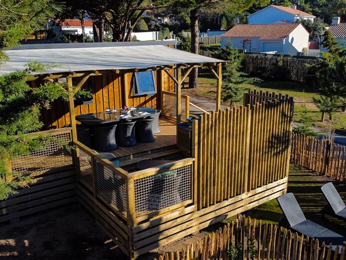 Exterior of the premium cottage for 4 people