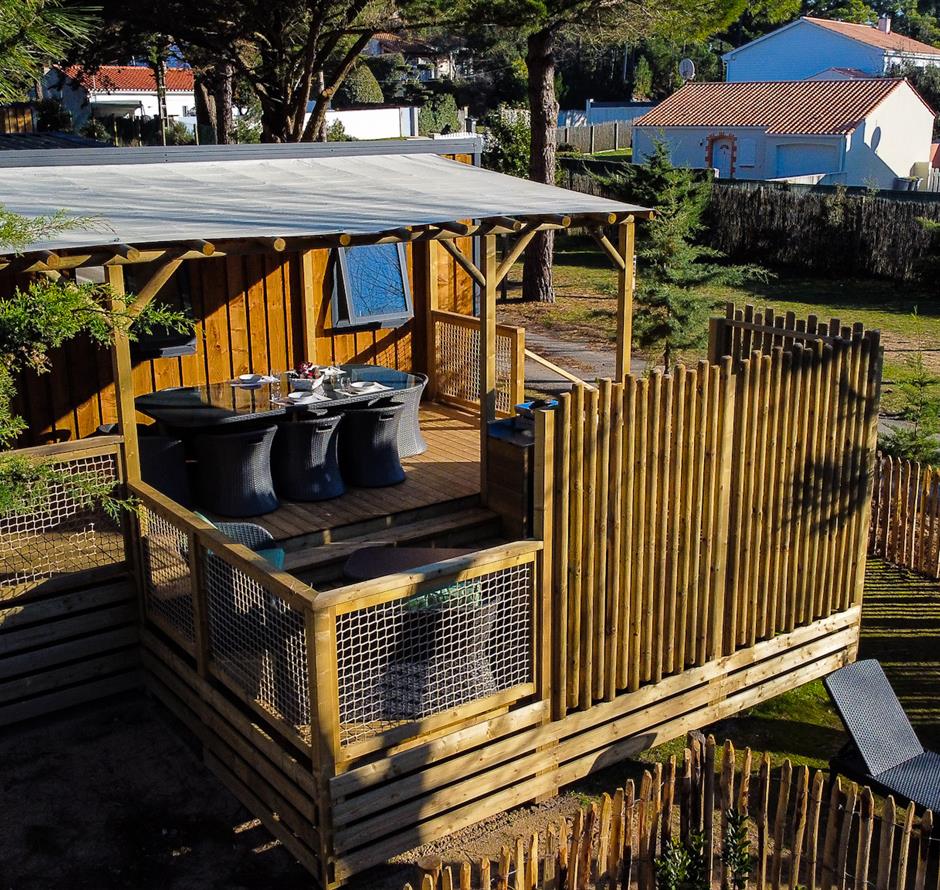 Exterior of the premium cottage for 4 people 